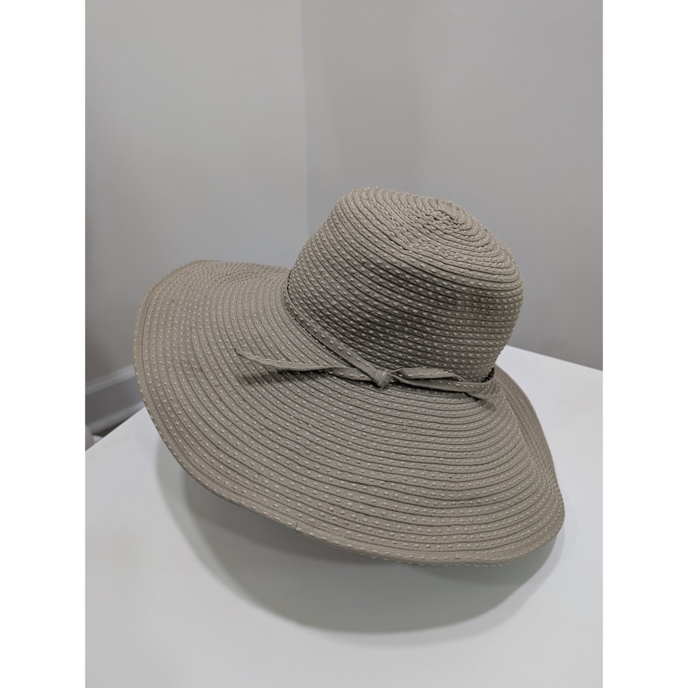 San Diego Hat Women's Ridged Sun Brim W/Ribbon Tan Vacation Beach